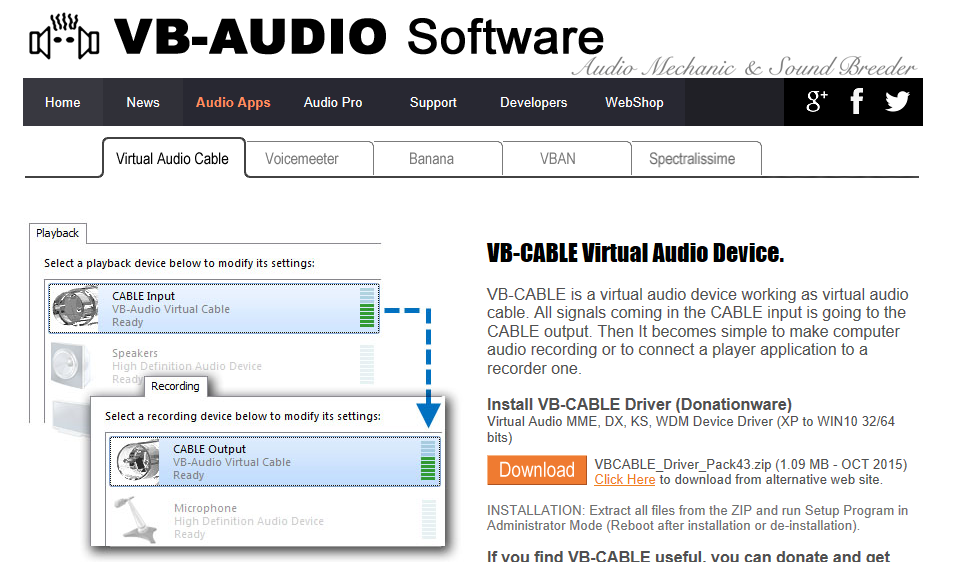 VB−Audio Virtual Cable